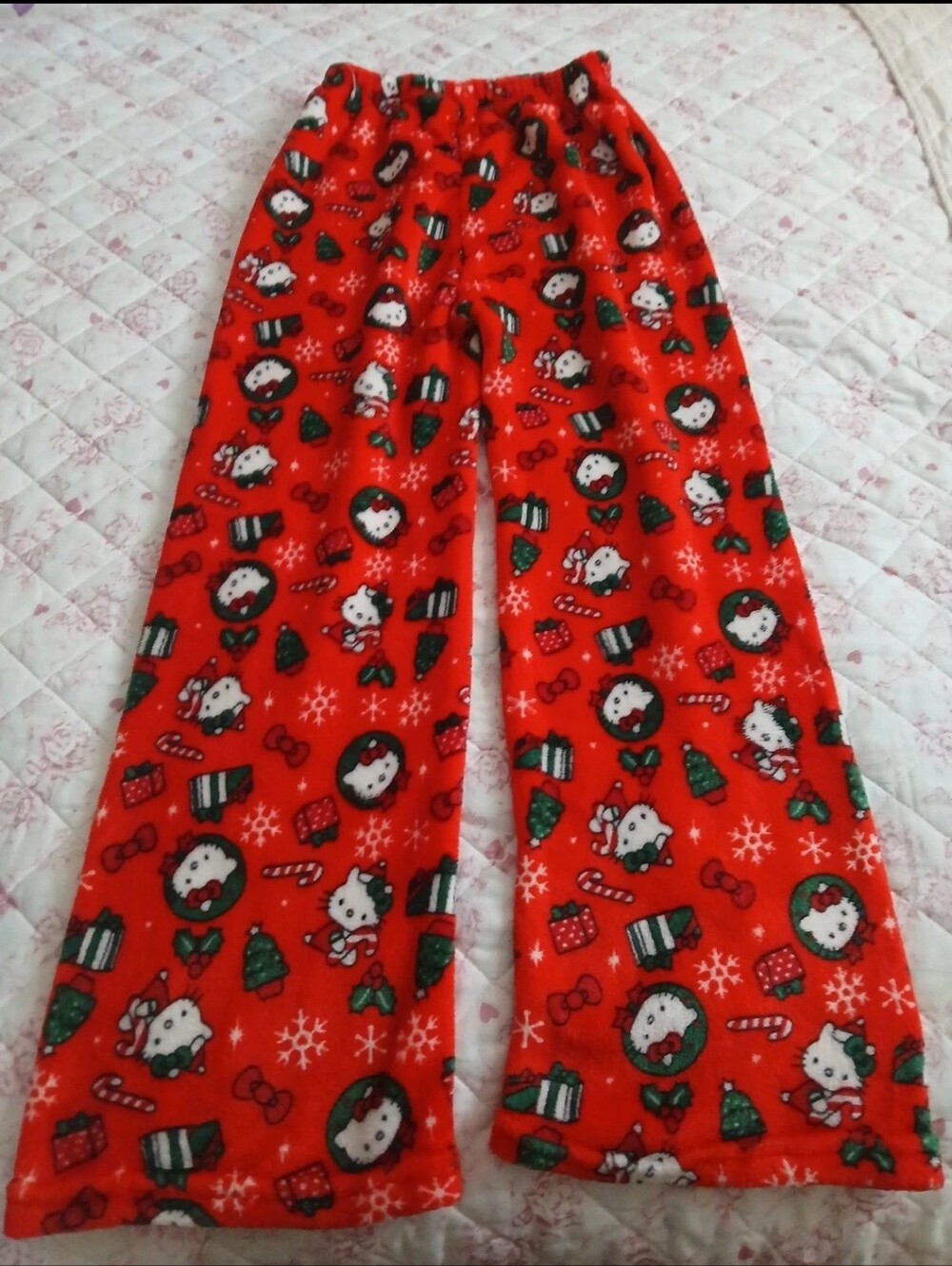 Hello Kitty Red Holiday Fleece Pajama Bottoms